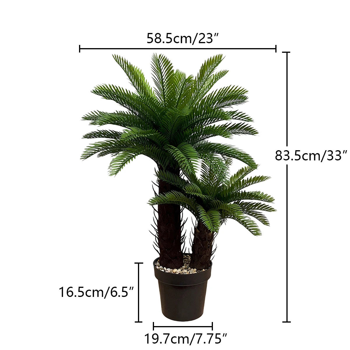 HXGYZP Coconut Palm Artificial Plant Potted Large Tropical Tree With Black Plastic Pot Indoor Outdoor Home Decoration Plants
