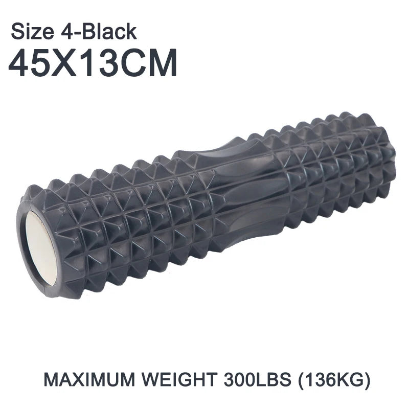 45cm High Density Foam Roller Yoga Column Deep Massage Fitness Equipment Sport EVA Block Muscle relaxation Pilates Gym Exercises