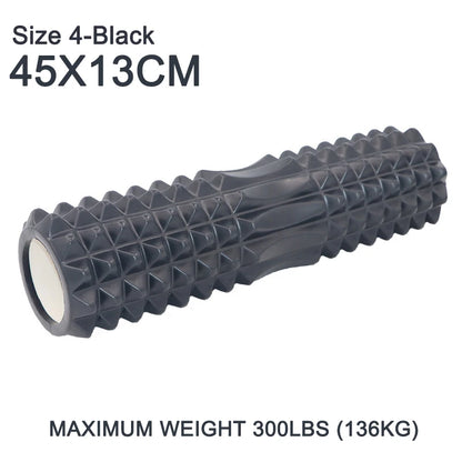 45cm High Density Foam Roller Yoga Column Deep Massage Fitness Equipment Sport EVA Block Muscle relaxation Pilates Gym Exercises