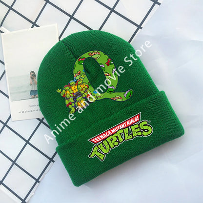 Ninja Turtles Boys Knitted Hats Children Headgear Cotton Winter Cute Woolen Cap Student Bonnet Cartoon Anime Kids Birthday Gifts