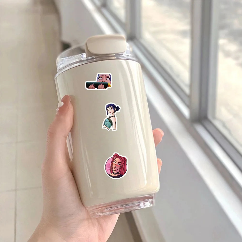 74pcs Kpop Demon Hunters Stickers Saja Boys Laptop Stickers for Guitar Bicycle Luggage Car Stationery Party Favors Gift