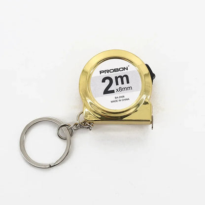 Portable Mini Tape Measure Retractable 2m Mild Steel Keychain Design Small Household Measuring Tool for DIY Crafting and Sewing