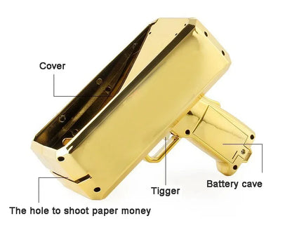 Shoot Money Gun Toy Funny Party Game Shoot Pistol Paper Money Wedding Birthday Christmas Decoration Shooter Throwing Kids Toys