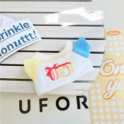 NO Doll,  For Labubu Doll Clothing Set Hat 17cm Clothes Shoes Doll DIY Accessories Training Sitting Party Games Toys Gifts