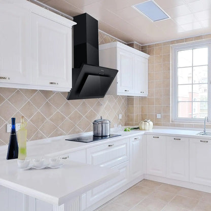 TopStrong 60cm Wall Mount Tempered Glass Stainless Steel Range Cooker Extractor Hood UKGV4760