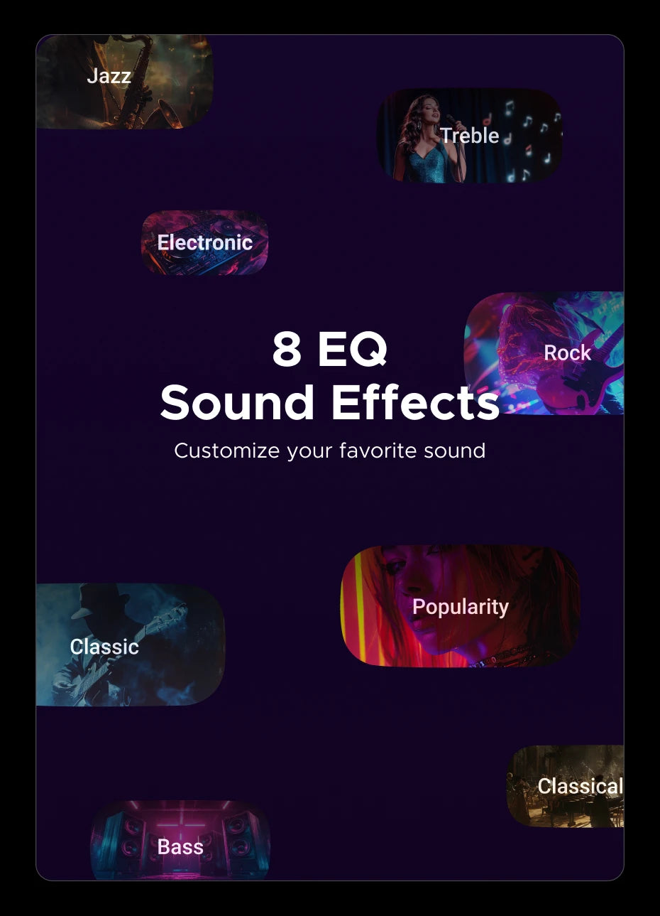 UGREEN Lightbuds Semi-open Adaptive Active Noise Cancellation ANC Wireless Bluetooth Earphones With LCD Full Color Smart Screen