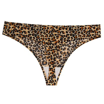 Giczi 3PCS/Set Women's Panties Fashion Leopard Thongs Woman Seamless Underwear Sexy Lingerie Breathable Cozy G-String Hot T-Back