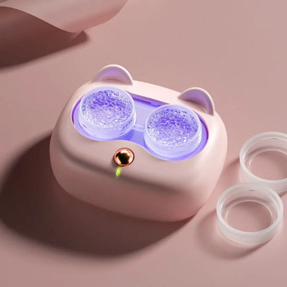 USB Ultrasonic Contact Lens Cleaner Machine,  with Removable Box, Portable Rechargeable & Battery Dual mode optional
