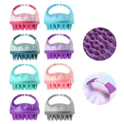 Scalp Scrubber Shampoo Brush Massager Clean Scalp Comb With Handle Hair Washing Brush Scalp Exfoliator Brush Head Scrubber Tools