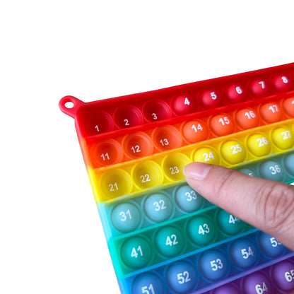 Interactive Math Learning Toy ，Silicone Number Counting Board 1-100, Sensory Fidget Game for Kids，Educational Classroom