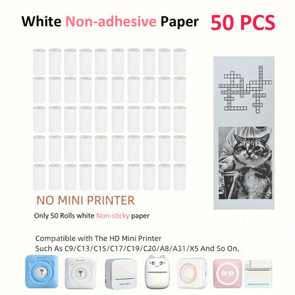 12 Rollen Nachfüllpapier für Kinder-Sofortbildkameras, kernloses Thermodruckpapier für 57-mm-tragbare Kassen und mobile Drucker