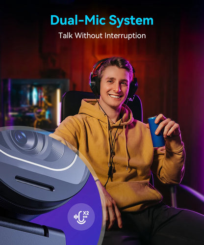 Webcam 4K HD USB Web Camera 1080P 60FPS Fast Autofocus Streaming Camera EMEET S600 With Mics for Video Calling/Zoom/Skype/Teams