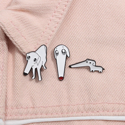 Cute Proboscis Dog Enamel Pins Custom Let Me Do It For You Brooch Lapel Badges Cartoon Animal Pet Jewelry Gift For Dog Lovers