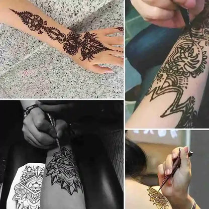 25g Indian Henna Dark Red Tattoo Paste Temporary Henna Cones For Tattoo Body Art Sticker Special Body Art Paint Henna