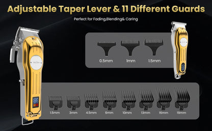 Sejoy Professional Combo Kits Hair Clipper Electric Hair Trimmer Set For Men Rechargeable Cordless Haircut Machine for Barber