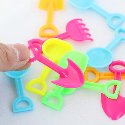 Dollhouse Miniature Beach Toys 4Pcs/set Doll house decorative mini Shove Rake Sand Digging Tool Model DIY Scene