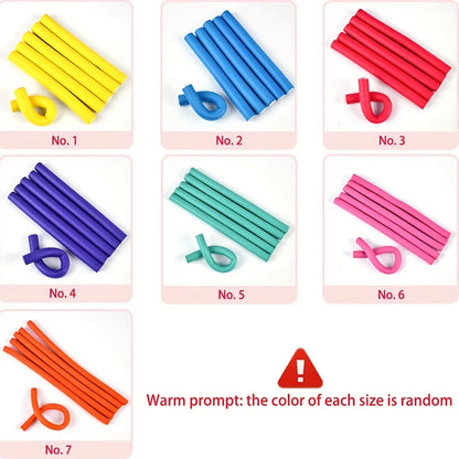 42pcs Soft Foam Heatless Curlers for Easy, No-Damage Long Hair Curls