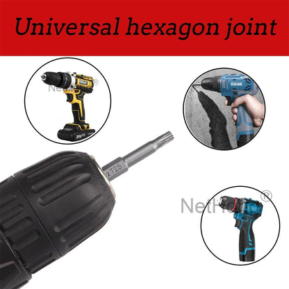 11Pcs Long Reach Torx Star Hex Security Bit Set Tamper Proof Screwdriver Bits