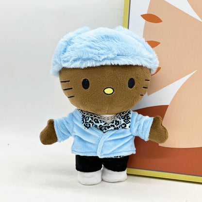 New Hello Kitty Ken Carson Rapper Trippie Taylors Plush Toy Doll with Clothes Stuffed Soft Plush Toys Fans Collect Gifts