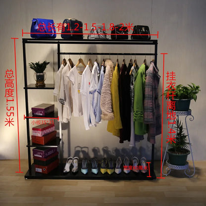 Lightweight Indoor Clothes Hanger Modern Movable Rail Storage Clothes Hanger Drying Space Saving Kledinghangers Home Furniture