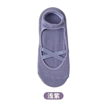 1pair Fashion Yoga Socks Anti Slip Women Professional Pilates Socks Cotton Dance Floor Trampoline Aerobics Fitness Sports Socks