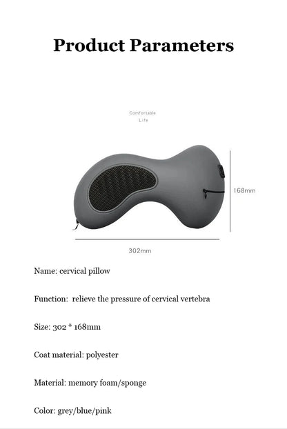 Multifunction U-Shaped Sponge Core Neck Pillow Slow Rebound Soft Travel Pillow For Sleeping Cervical Health Massage Nap Pillows