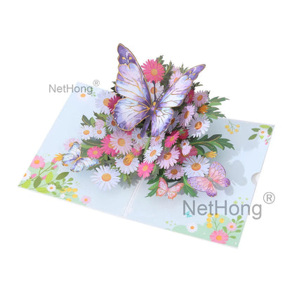 3D Butterfly Pop Up Greeting Cards Postcard For Valentine's Day, Mother, Anniversary, Wedding Invitation Greeting, Birthday Gift