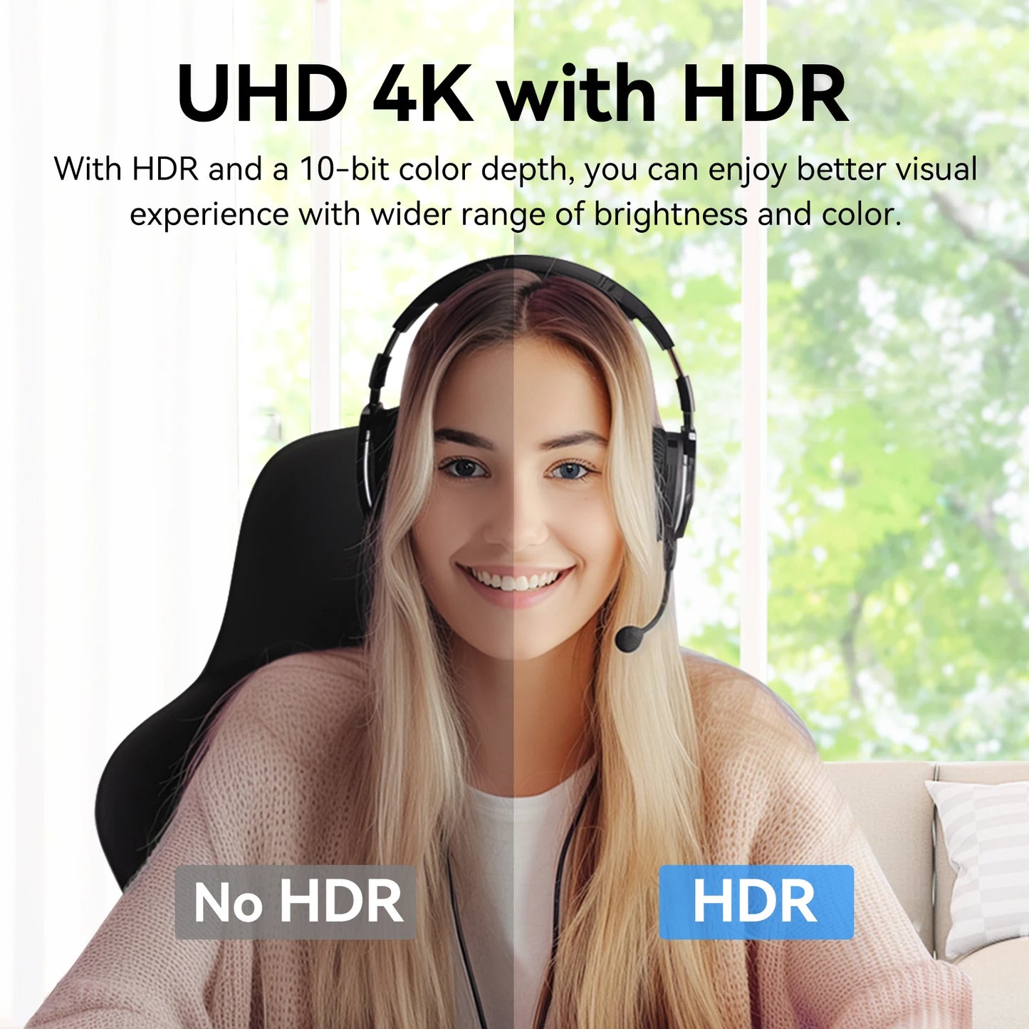4K Webcam UHD Web Camera HDR Streaming Video Camera With Sony Sensor EMEET S800 USB Webcam With Dual Noise Cancelling Mics