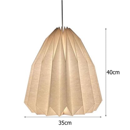Nordic Creative Paper Origami Lantern Shade Foldable Hanging Pendant Light Art Decoration for Living Room Decor Ceiling Light