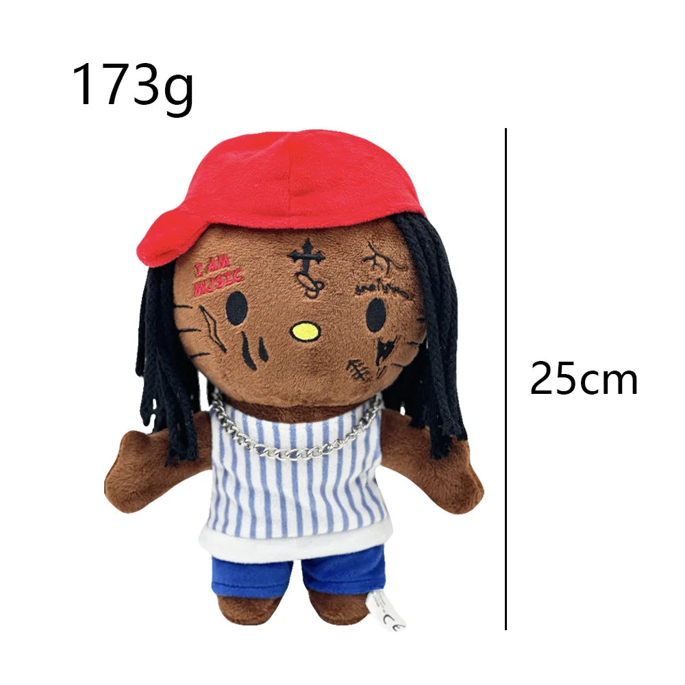 New Hello Kitty Ken Carson Rapper Trippie Taylors Plush Toy Doll with Clothes Stuffed Soft Plush Toys Fans Collect Gifts
