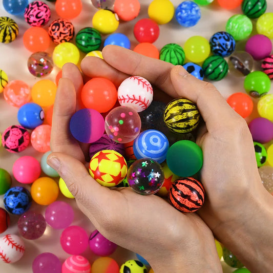 10-50Pcs Rubber Bouncy Ball Kids Favors Summer Birthday Party Gift for Guests Goody Pinata Fillers Prizes Bouncing Ball Toy 25mm
