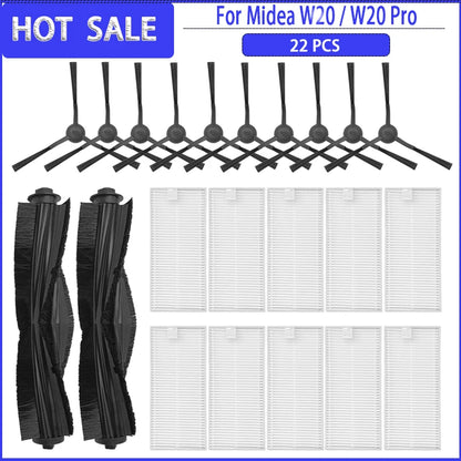Main Side Brush HEPA Filter Mop For Eureka J20 / Midea W20 / W20 Pro Accessories Replacement Spare Parts