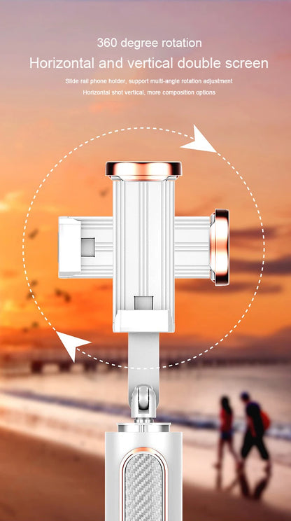 Selfie Stick Wireless Tripod Stand Bluetooth Remote Extendable Tripod for iPhone Mobile Phone Tiktok Live Streaming