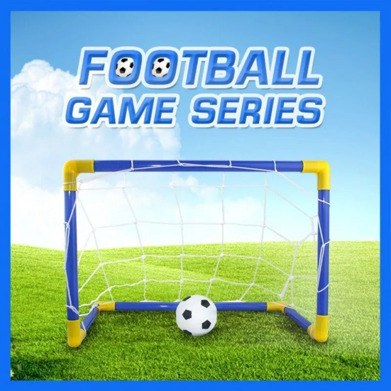 Portable Football Goal Set with Ball and Pump - Removable, Indoor/Outdoor Fun Game