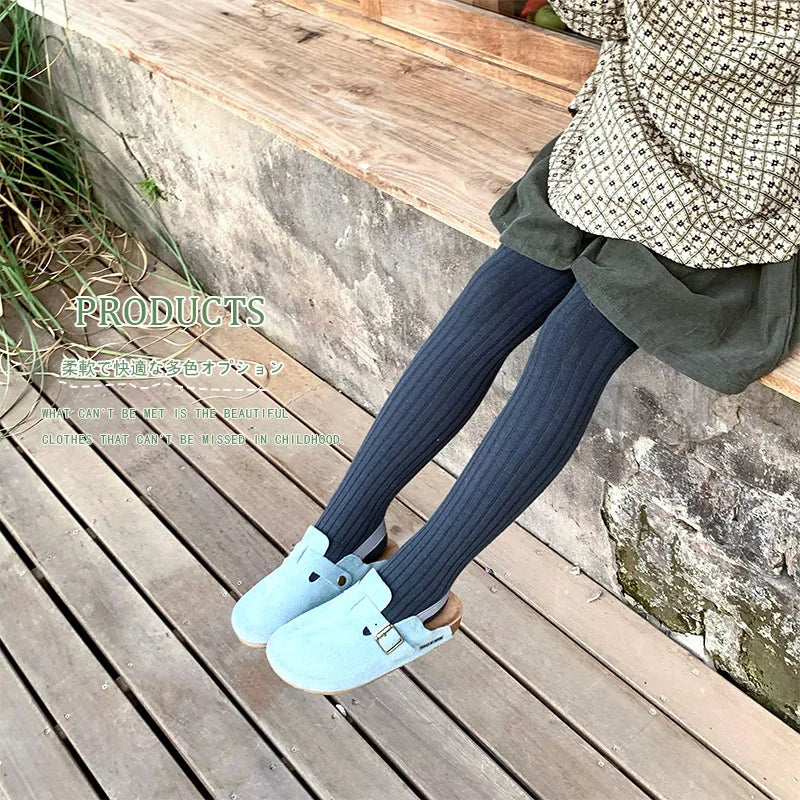 Girls Cotton Tights - Soft Knitted Pantyhose for Babies & Toddlers | Macaron Colours