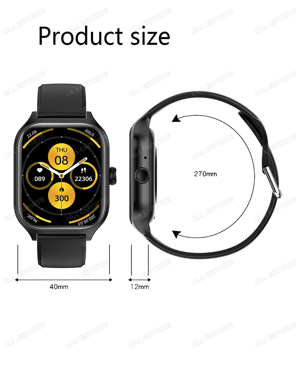 Smart Watch Men 2.01 Inch AMOLED Screen Waterproof Multiple Sport Mode Fitness HD Bluetooth Calls Smartwatch Men Women Bracelet