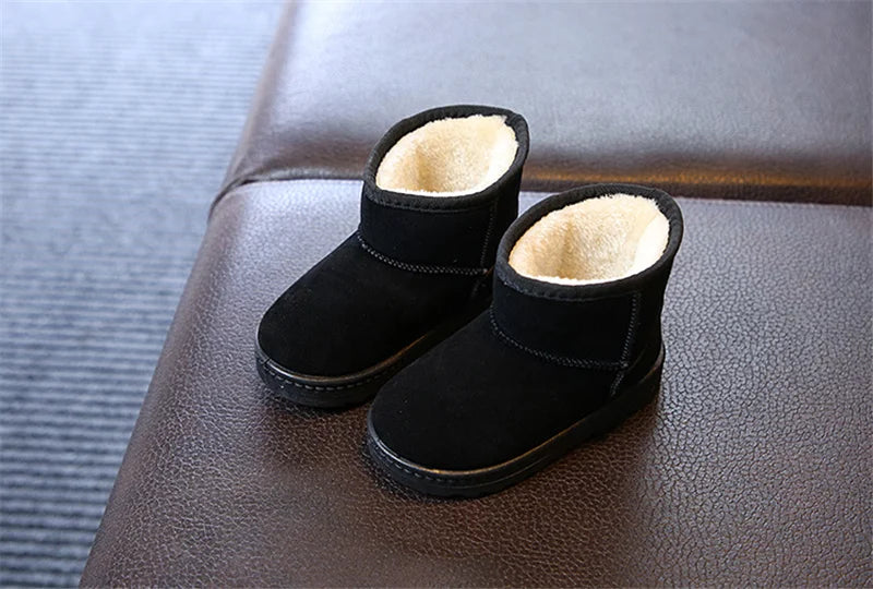 Kids Winter Slippers - Luxury Fur Lined Non-Slip Indoor Boots for Boys & Girls