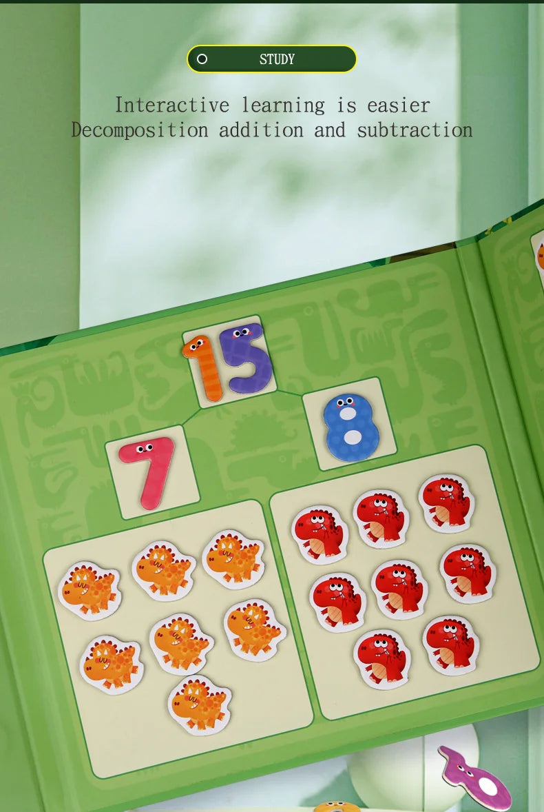 Kids Math Arithmetic Magnetic Stickers Digital Decomposition Arithmetic Montessori Games Baby Early Learning Education Toys