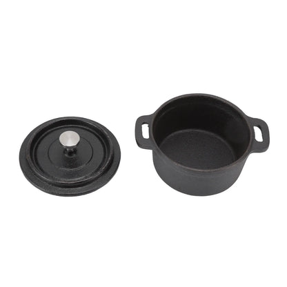 Cast Iron Pot Dutch Oven with Lid Double Traditional Thickened Cooker with Handle for Slow Cooking Barbecue Pasta Kitchen Tool