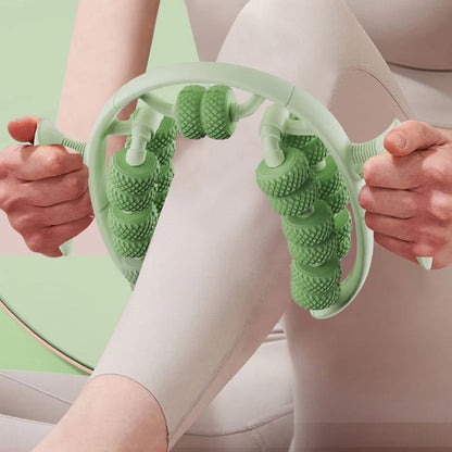 1Pc 26 Wheel Annular Leg Clamp Massager 360-degree Rotation Multifunctional Cellulite Massager Handheld Smooth Tool