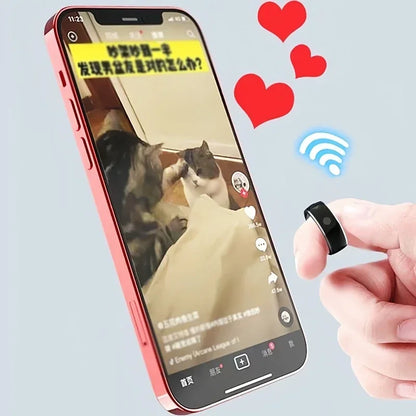 Tiktok Short Video Smart Ring App Page Turner IPX8 Magnetic Charging Photo Remote Control Mobile Phone Screen Scraper Rings