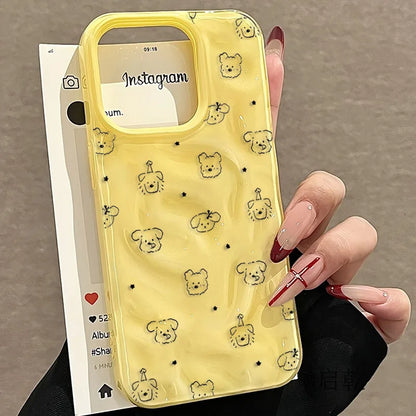 Cute Minimalist Full Puppies Soft Phone Case for iPhone 17 16 Pro Max 15 16 Pro 13 14 12 11 Pro Max Plus 16E 17Air Stylish Cover