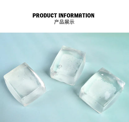 Transparent Ice Cubes Soft TPR Slow Rebound Sequins Maltose Ball Pinch Toy Stress Relief Elastic Squeezing Ball Decompression