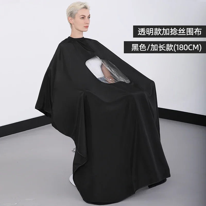 Plus Salon Professional Haircut Shawl Snap Waterproof Hairdresser Hairdressing Apron Barber Hair Cutting Dye Hair Styling Capes