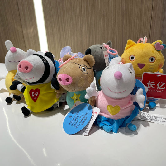 19cm 100% Genuine PEPPA PIG Stuffed Soft Doll Peppa George Zoe Suzy Rebecca Emily Danny Pedro bear Dinosaur Children Plush toy