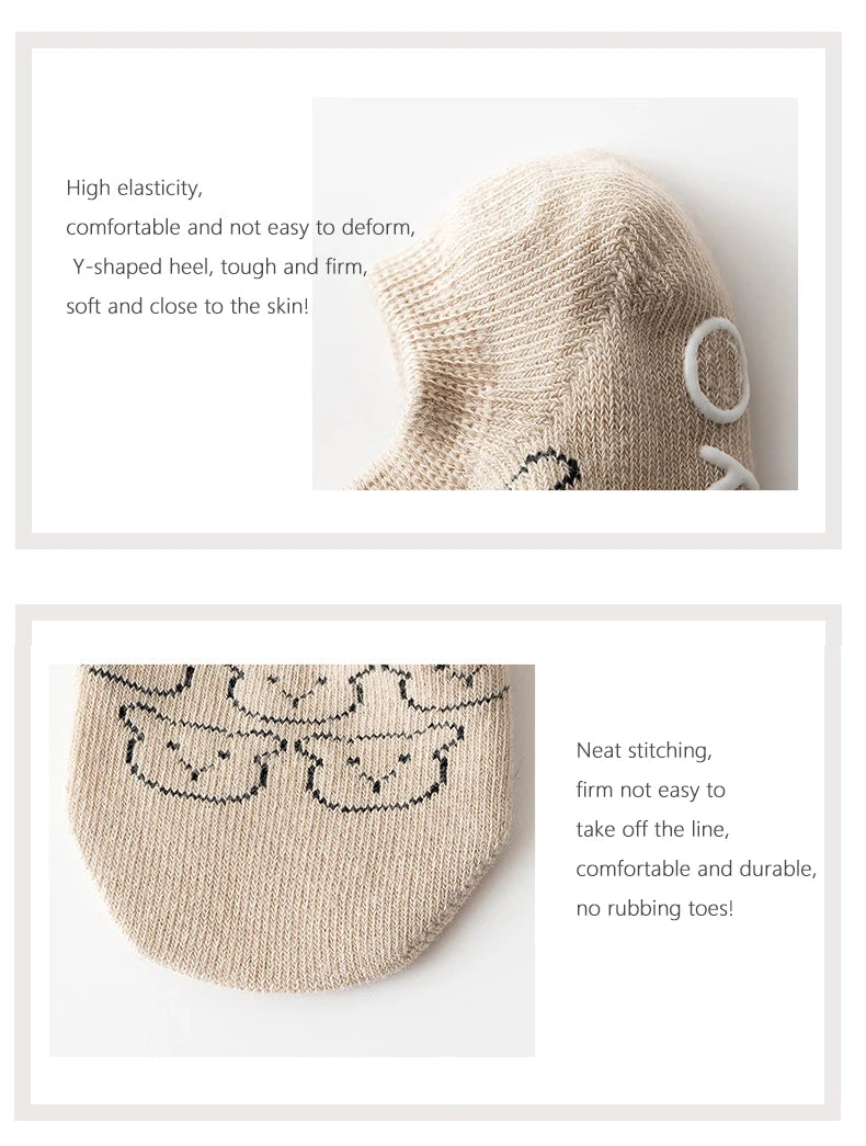 Spring Anti Slip Baby Socks Toddler Kids Floor Socks with Rubber Soles Autumn Newborn Baby Boy Girl Cartoon Cute Ball Warm Socks