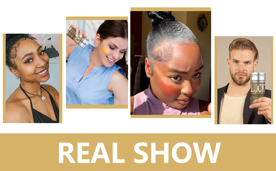 LOCKMIO Wachsstift, natürliches Kokosnussöl, spendet Feuchtigkeit, macht weich und glättet, frisiert, beugt abstehende Haare vor und kontrolliert die Haarkanten, starker Halt, langanhaltend