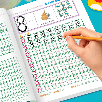 32 Pages Alphabet Tracing Workbook Educational Books Number Children Calligraphy Handwriting Copybook for Kids