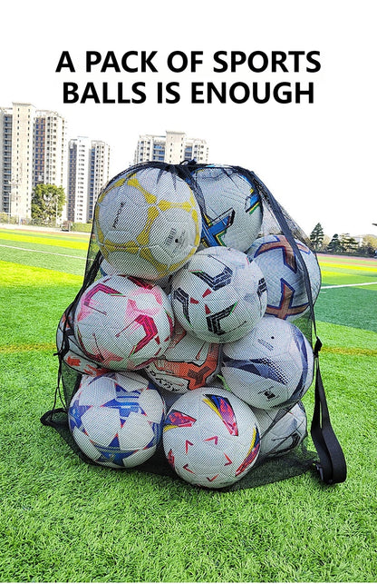 Loogdeel Football Basketball Ball Pack Double Shoulder Storage Pouch Shoulder Net Pocket Bag Training Sports Equipment Bag