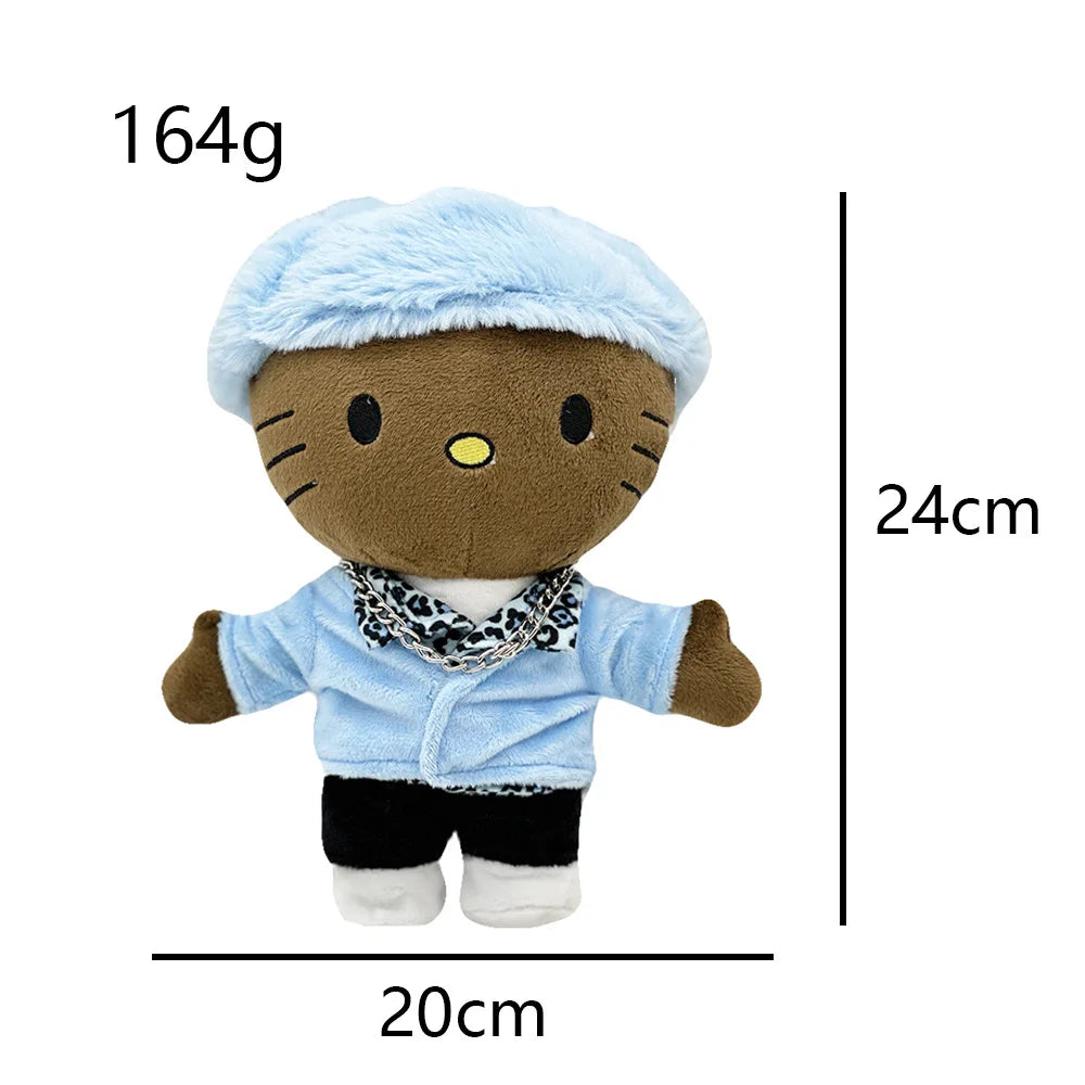 New Hello Kitty Ken Carson Rapper Trippie Taylors Plush Toy Doll with Clothes Stuffed Soft Plush Toys Fans Collect Gifts